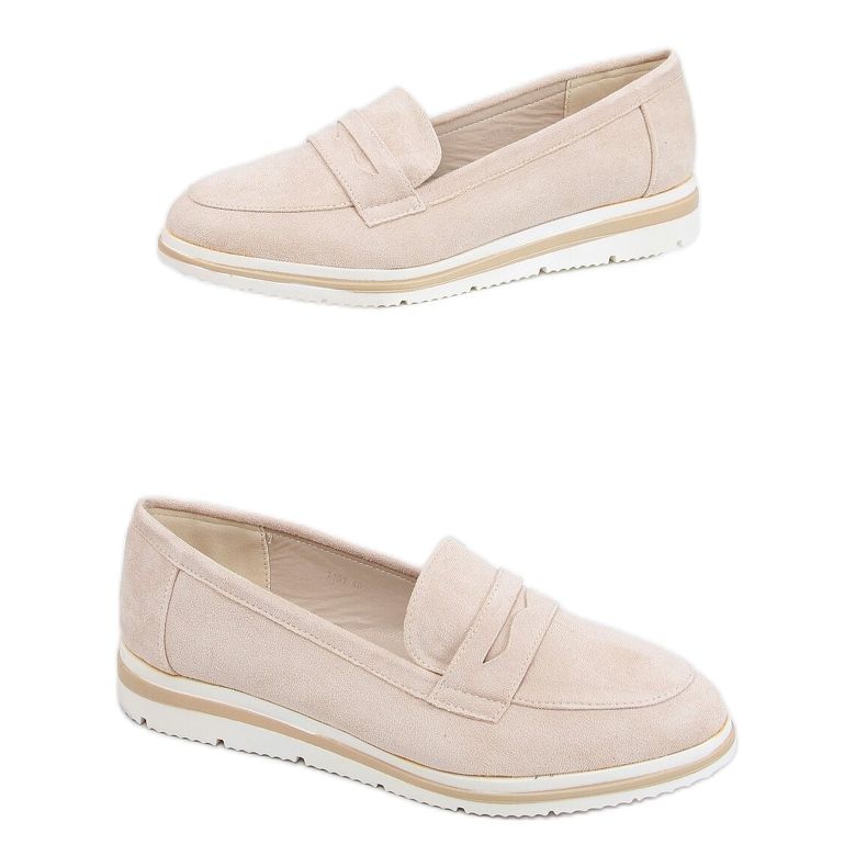 Mocasines suela alta 1151 Beige