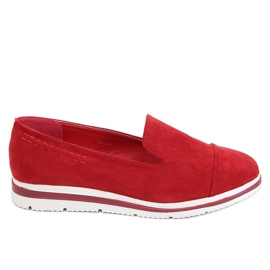 Mocasines de suela alta rojo 5836 Rojo