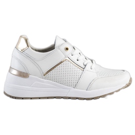 Filippo Zapatos deportivos de cuero blanco