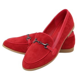 Mocasines de mujer rojos 8742 Red