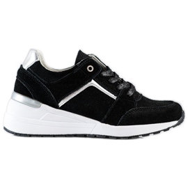 Filippo Zapatos deportivos de cuero negro