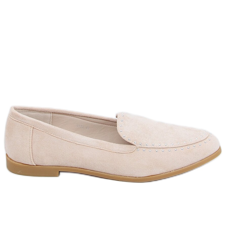 Mocasines beige con tachuelas 4322 Beige