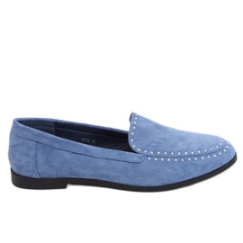 Mocasines azules con tachuelas 4322 Jeans