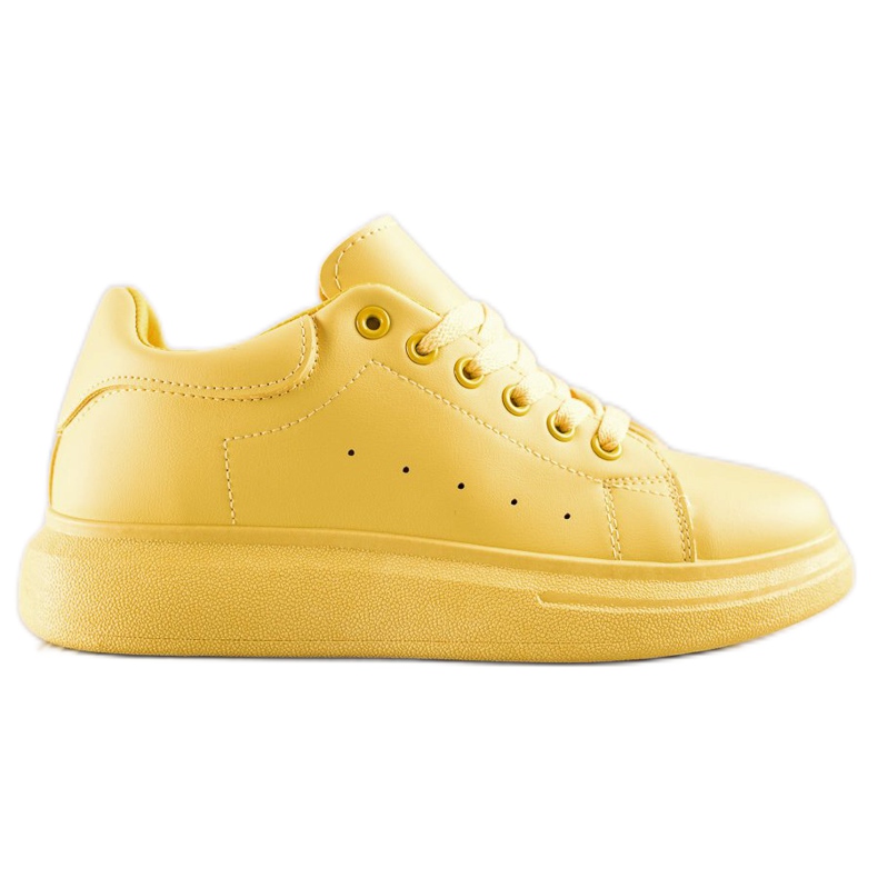 SHELOVET Zapatillas amarillas en la plataforma amarillo
