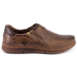 Polbut Zapatos sin cordones para hombre J51 marrón