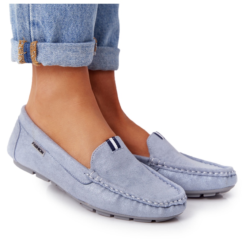 PH1 Mocasines San Marino de Ante Azul para Mujer