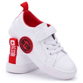 Zapatillas Infantiles Niños Big Star Con Velcro Blanco FF374088 rojo