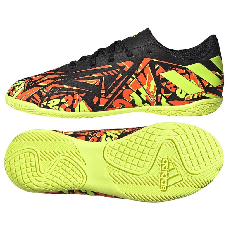Botas de fútbol adidas Nemeziz Messi.4 In Jr FW7310 negro, amarillo, naranja naranja