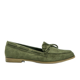 Mocasines verdes de gamuza ecológica Kierra
