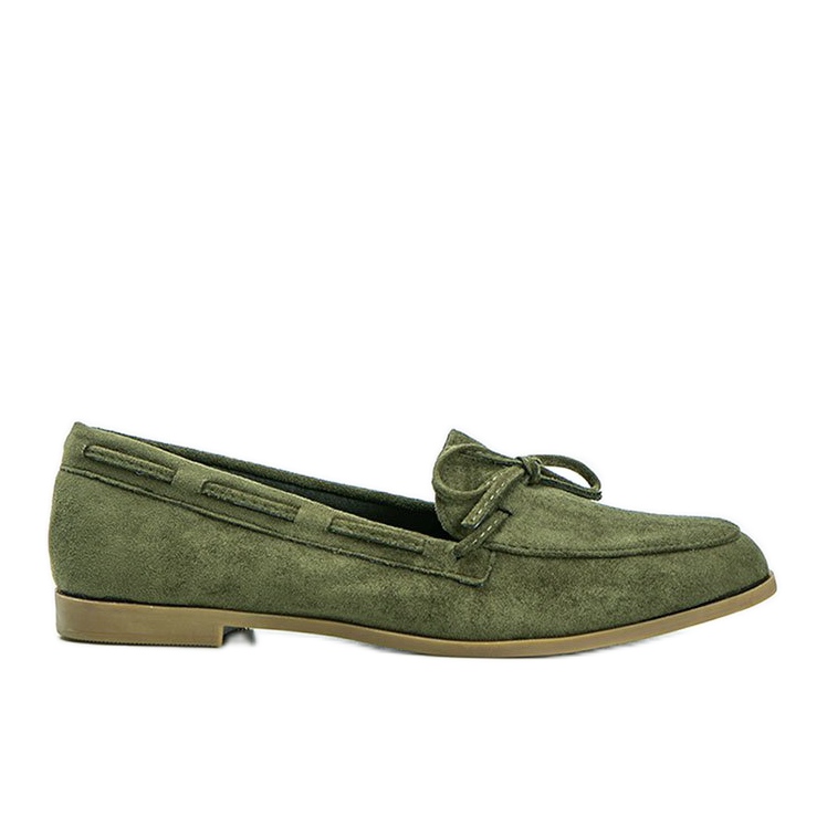 Mocasines verdes de gamuza ecológica Kierra