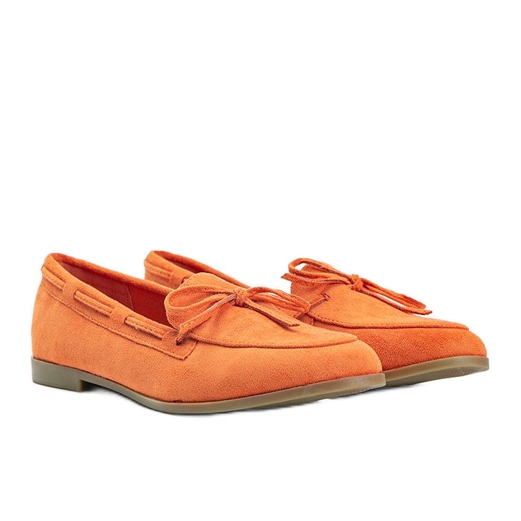 Mocasines naranjas de gamuza ecológica Kierra