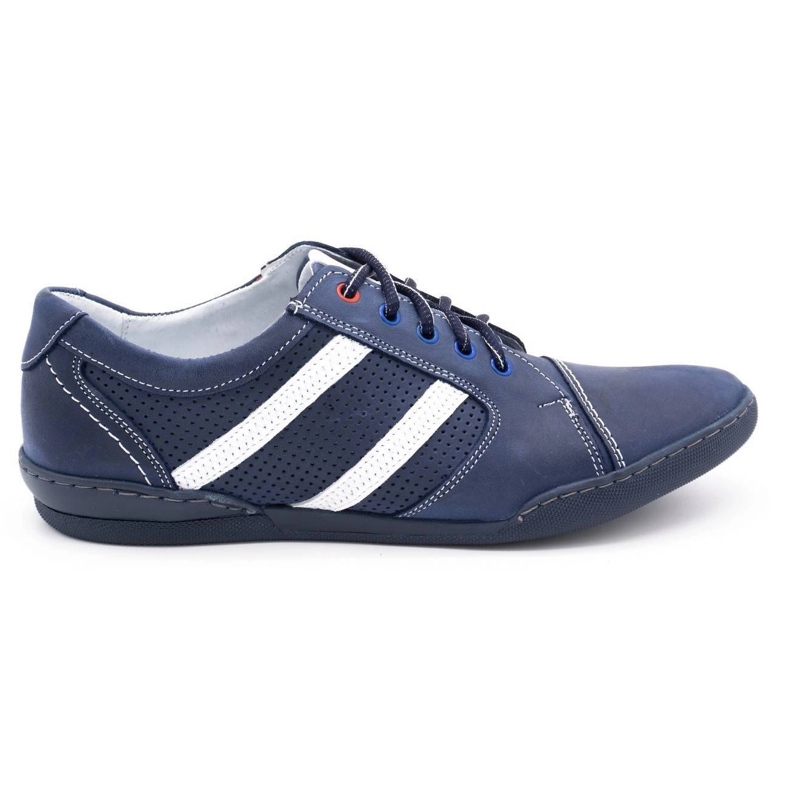 Polbut Zapatos casual hombre R3 Perforation Azul marino con blanco Polbut Zapatos casual hombre R3 Perforation Azul marino con blanco