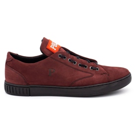 Polbut Zapato piel hombre 2106 burdeos rojo multicolor
