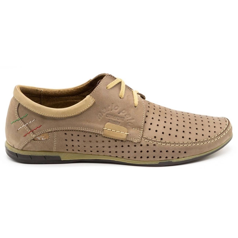 Olivier Zapatos calados hombre 563 beige