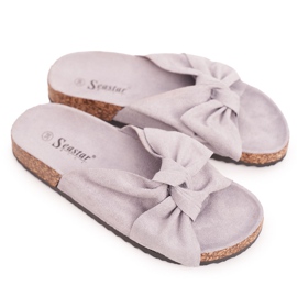 PB2 Pantuflas Infantiles Gris Corcho Little Wendy