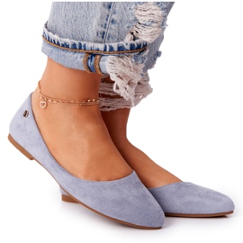 Bailarinas de ante Sergio Leone BL622 Azul