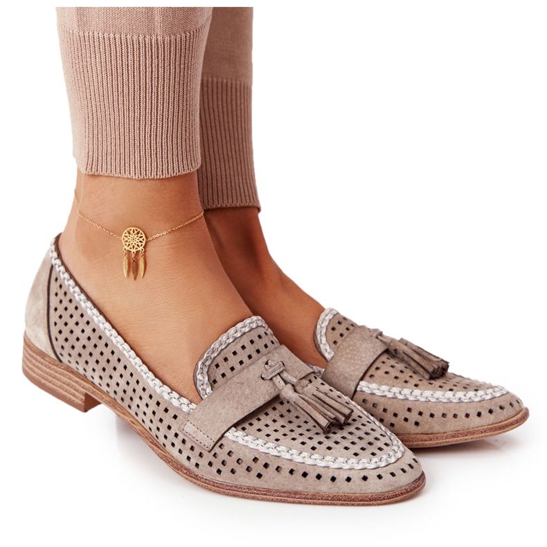 Mocasines Calados Sergio Leone MK735 Beige Mocasines Calados Sergio Leone MK735 Beige