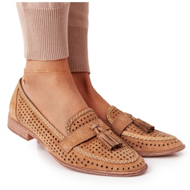 Mocasines Calados Sergio Leone MK735 Camel marrón multicolor
