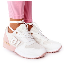Zapatillas deportivas de mujer Sneakers Blanco y Rosa Maddie rosado