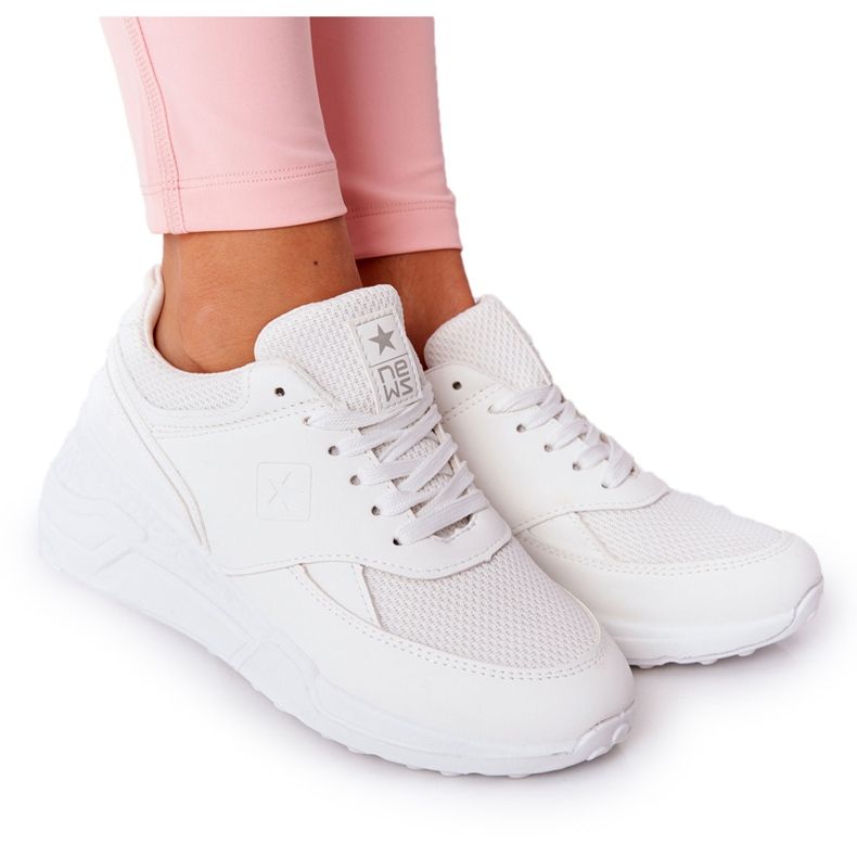 NEWS Zapatillas de Mujer con Cuña Blancas Avery blanco