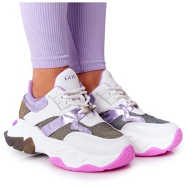 Calzado Deportivo Con Suelas Grandes GOE HH2N4038 Blanco-Violeta