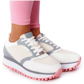 Zapatos Deportivos De Piel En La Plataforma GOE HH2N4008 Blanco multicolor