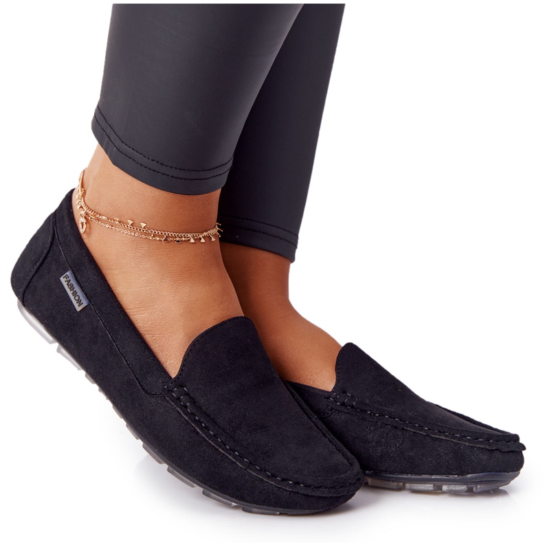 PH1 Mocasines negros de ante San Marino para mujer