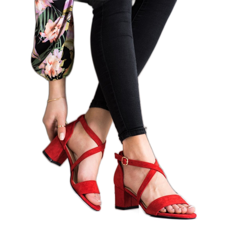 Sandalias con rayas de Sergio Leone rojo