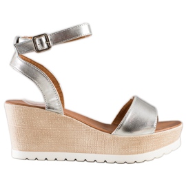 Seastar Sandalias de cuña clásicas plata