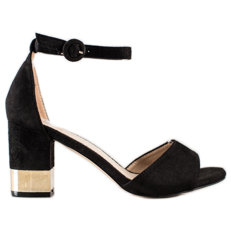 Filippo Sandalias Con Tacón Decorativo negro Filippo Sandalias Con Tacón Decorativo negro