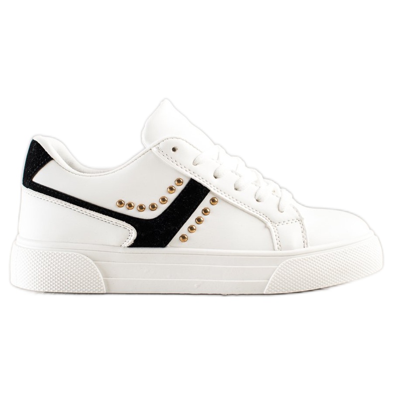 SHELOVET Zapatos deportivos blancos casuales