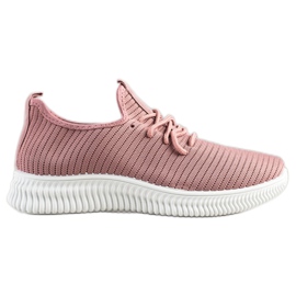 SHELOVET Zapatillas cómodas sin cordones rosado SHELOVET Zapatillas cómodas sin cordones rosado