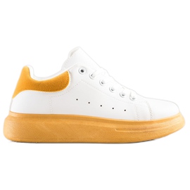 SHELOVET Zapatillas en la plataforma amarilla blanco amarillo