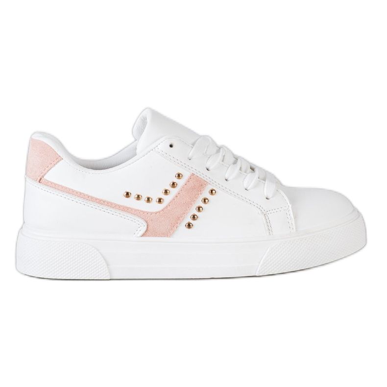 SHELOVET Zapatos deportivos blancos casuales