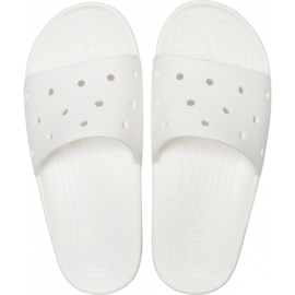 Pantuflas de mujer Crocs Classic Slide blanco 206121100