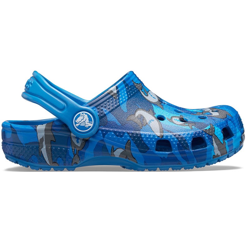Zueco Crocs Classic Shark para niños azul 206147 4KI