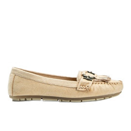 Mocasines de ante ecológico beige de Maia