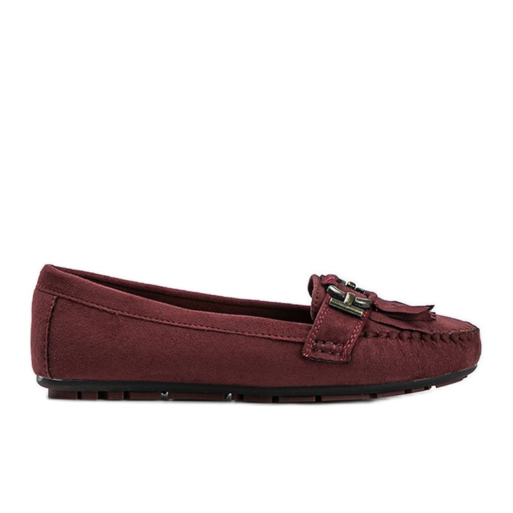 Mocasines de ante ecológico granate de Maia rojo