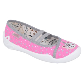 Zapatillas de niños Bailarinas Befado 116X284 rosa plata gris