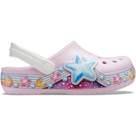 Crocs para niños Fl Star Band Zueco rosa 207075 6GD Crocs para niños Fl Star Band Zueco rosa 207075 6GD