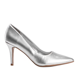 Zapatos de salón plateados en cuero ecológico Ally plata