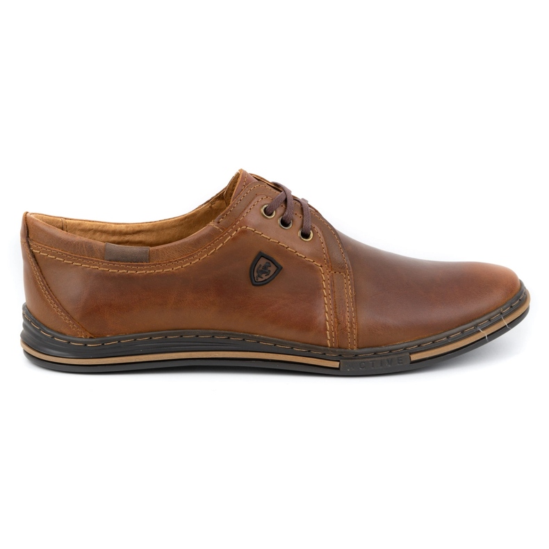 Polbut Zapatos de piel para hombre 343 camel marrón