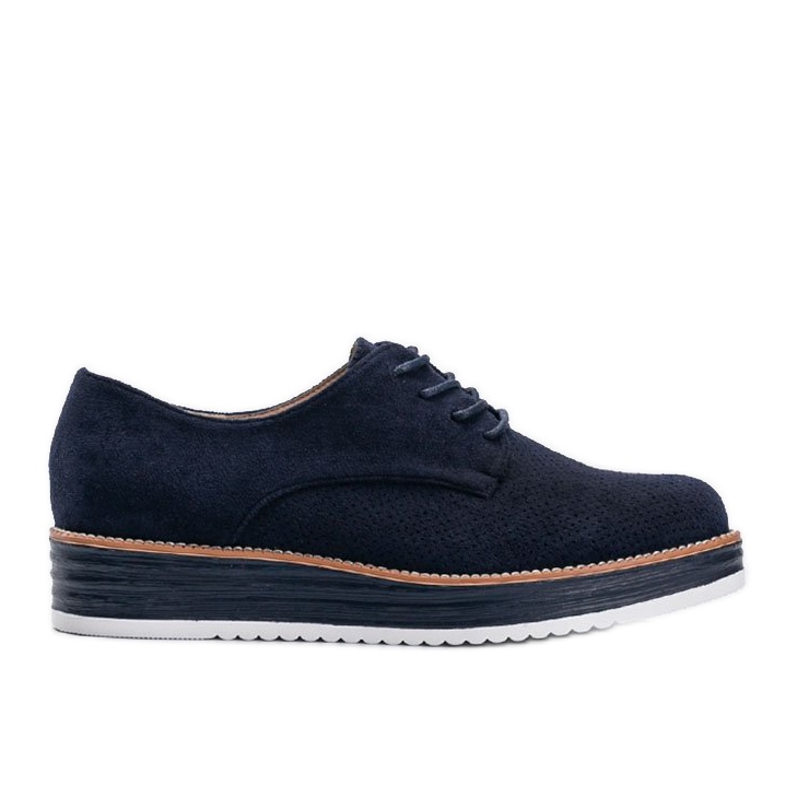 Zapatos de ante azul marino con suela alta Elyssa