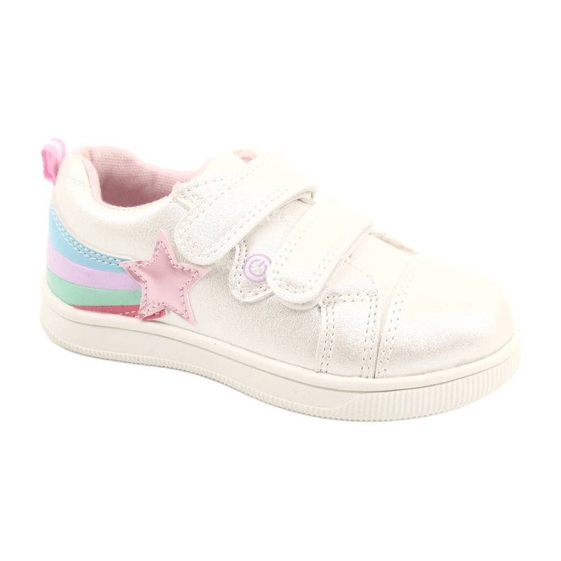 Evento Zapatos deportivos para niñas con una estrella 21DZ23-3904 White blanco Evento Zapatos deportivos para niñas con una estrella 21DZ23-3904 White blanco