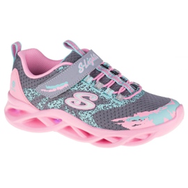Zapatillas Skechers Twisty Brights W 302301L-GYPK rosa gris