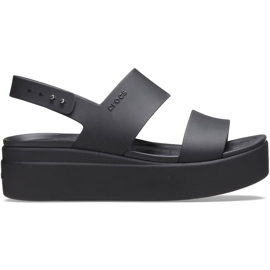 Sandalias Crocs de mujer Brooklyn Low Wedge negro 206453060
