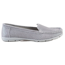 Goodin Mocasines de Cuero Gris