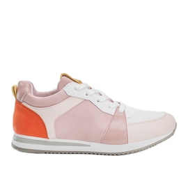 Zapatillas rosadas de piel ecológica Elaine rosado