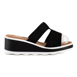 Weide Sandalias de cuña negro