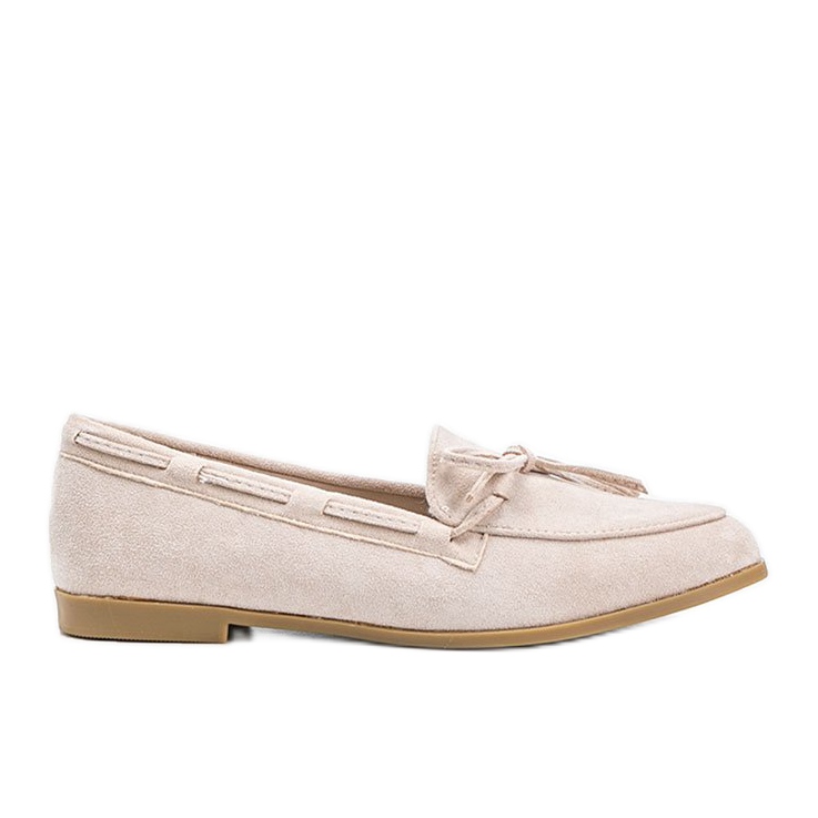 Mocasines beige de gamuza ecológica Kierra